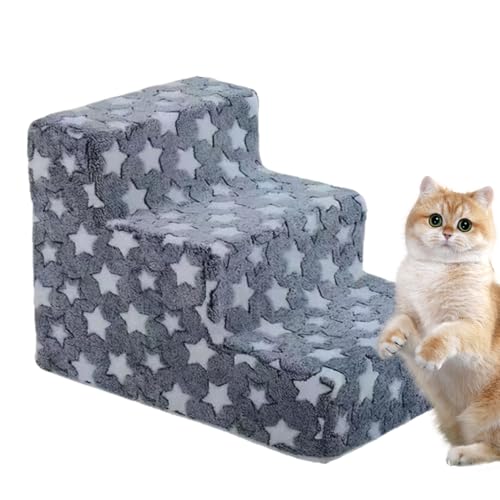 Baoqifong Hundetreppe - DREI Stufen Hundetreppe Rampe Für Hohe Betten | Abnehmbare rutschfeste Kletterrampe für Haustiere und waschbare Katzentreppe für Stuhl Sofa Bett und Fensterbänke im Baoqifong Hundetreppe - DREI Stufen Hundetreppe Rampe Für Hohe Betten | Abnehmbare rutschfeste Kletterrampe für Haustiere und waschbare Katzentreppe für Stuhl Sofa Bett und Fensterbänke im von Baoqifong