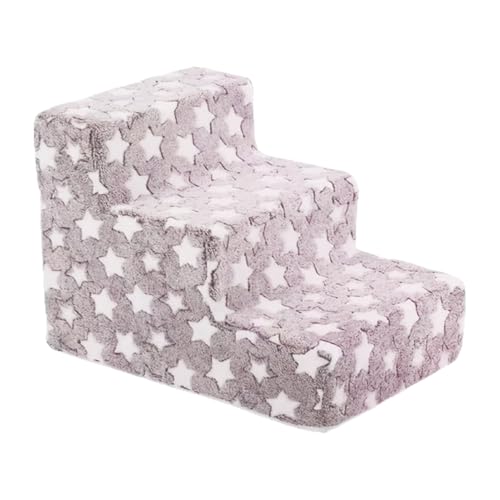 Baoqifong Hundetreppe Fürs Bett, DREI Stufen Hundetreppe Rampe Für Hohe Betten, Abnehmbare rutschfeste Kletterrampe für Haustiere und waschbare Katzentreppe für Stuhl Sofa Bett und Fensterbänke im von Baoqifong