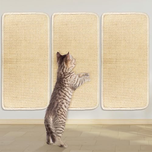 3-teilige Kratzmatte Katze, 50 * 25cm Katzen Kratzbrett Wand, Sisalmatte Kratzbretter Katze, Widerstandsfähig Sisal Teppich Kratzpads für Katzen 3-teilige Kratzmatte Katze, 50 * 25cm Katzen Kratzbrett Wand, Sisalmatte Kratzbretter Katze, Widerstandsfähig Sisal Teppich Kratzpads für Katzen von Baoweihua