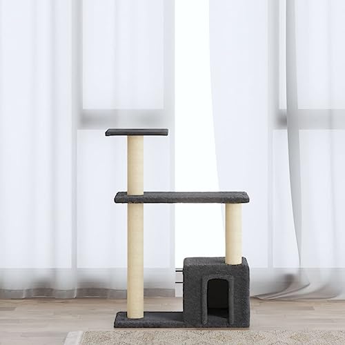 BaraSh Kratzbaum mit Sisal-Kratzsäulen Dunkelgrau 70 cm Katzenkratzbaum Kratzbaum Katze Kleiner Kratzbaum FüR Katzen Cat Tree Kratzbaum Restposten BaraSh Kratzbaum mit Sisal-Kratzsäulen Dunkelgrau 70 cm Katzenkratzbaum Kratzbaum Katze Kleiner Kratzbaum FüR Katzen Cat Tree Kratzbaum Restposten von BaraSh
