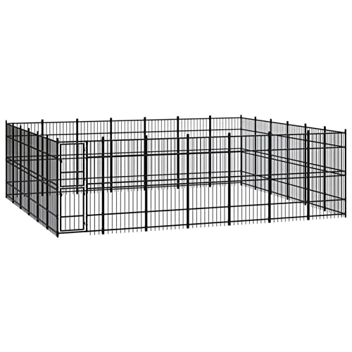 BaraSh Outdoor-Hundezwinger Dog House Outdoor Pet Comfort Katzengehege Hundeauslauf DraußEn Tiergehege Stahl 38,71 m² von BaraSh