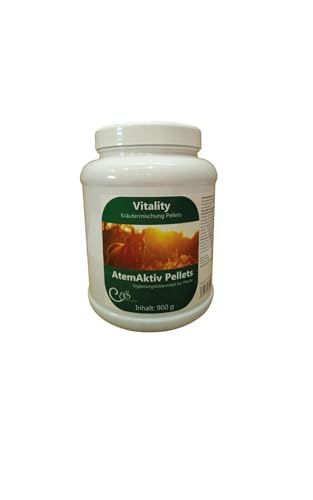 Barbara Seitz Kräutermischung Vitality AtemAktiv Pellets - Atemwegskräuter für Pferde, Staubfrei, Bronchialkräuter für Pferde, beruhigt die Atemwege, fördert das Abhusten, (900 g) von Barbara Seitz