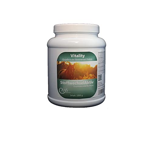 Vitality StoffwechselAktiv Pellets 1000 g - getrocknete Brennessel, Einzelkräuter pelletiert, Pferdekräuter ohne Zusätze, Bindemittel, naturrein, Getreidefrei Vitality StoffwechselAktiv Pellets 1000 g - getrocknete Brennessel, Einzelkräuter pelletiert, Pferdekräuter ohne Zusätze, Bindemittel, naturrein, Getreidefrei von Barbara Seitz