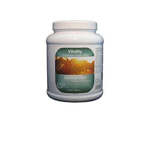 Vitality GelenkAktiv Pellets - Ingwer Pellets ohne Zusätze, Melasse- und Getreidefrei, bei Arthrose, Gelenkproblemen (1000 g) von Barbara Seitz