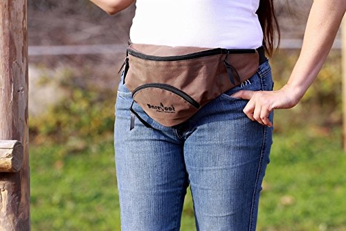 Barefoot Pferde-Leckerli Tasche Treat (blau) für Erwachsene, Extra große, verstellbare Gürteltasche mit 3 kleinen Taschen für Zubehör von Barefoot