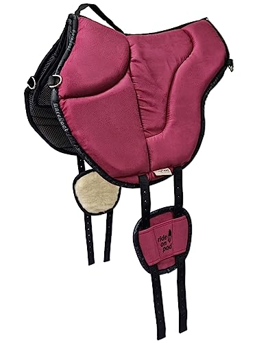 Barefoot Ride-On-Pad Physio Deep Sea Coral – Rutschfestes Sattelpad – Halt gebende und rahmende Pauschen – pferdefreundliche Polsterung – Perfekt für Reiten ohne Sattel von Barefoot