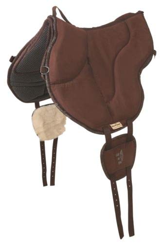Barefoot Ride-On-Pad Physio braun – Pferderückenfreundliches Reitkissen mit V-Gurtung – rutschfeste Unterseite & Mikrofaser-Oberfläche – Für ältere Pferde, schwerere Reiter & feine Gewichtshilfen von Barefoot