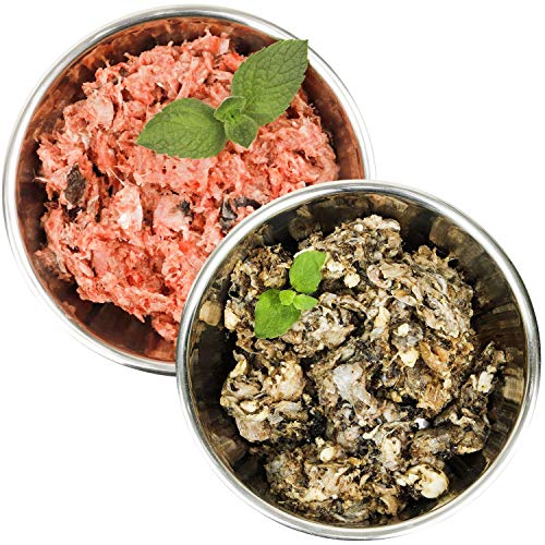 Barf-Snack naturbelassenes Rohfleisch - Sparpaket mit Fisch & Rinderpansen Gefrierfutter/Frostfutter für Hunde & Katzen von Barf-Snack