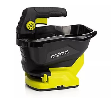 Baricus 18V Akku Universal-Streugerät 3,3 l – 6-stufig regelbar – für Saatgut, Dünger, Streusalz, Unkrautmittel – bis 5 m Streuweite - B-Ware (Ohne: 18V 2.0Ah akku & Ladegerät) von Baricus
