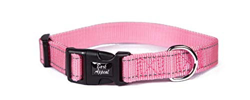 Bark Appeal Halsband, reflektierend, Größe M, Pink von Bark Appeal
