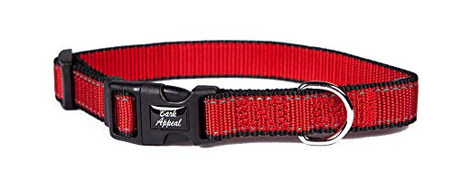 Bark Appeal Reflektierendes Halsband (Größe S: 20,3–30,5 cm, Rot) von Bark Appeal