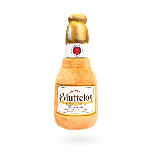 Bark Bros Hundespielzeug mit Bierflasche, quietschendes Plüsch-Hundespielzeug, lustiges Getränk-Parodie – Alkohol-Hundespielzeug – Hundespielzeug zum Geburtstag – niedliches Hundespielzeug von Bark Bros