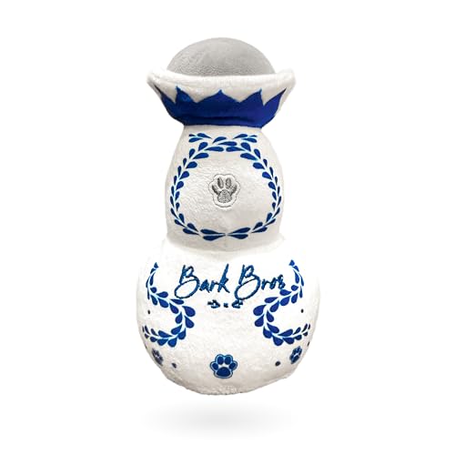 Bark Bros Hundespielzeug mit Likörflasche, quietschendes Plüsch-Hundespielzeug, lustiges Getränk-Parodie – Alkohol-Hundespielzeug – Hundespielzeug – niedliches Hundespielzeug – Welpengeschenke von Bark Bros