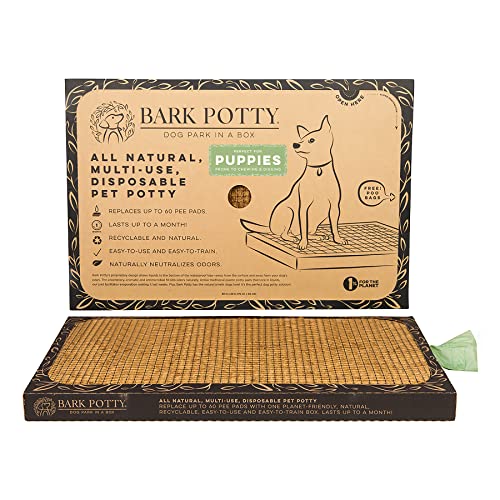Puppy Bark Potty Einweg-Hunde-Töpfchen, vielseitig verwendbar, geruchsneutralisierend, auslaufsicher, ersetzt traditionelle Urini-Pads, für drinnen und draußen von Bark Potty