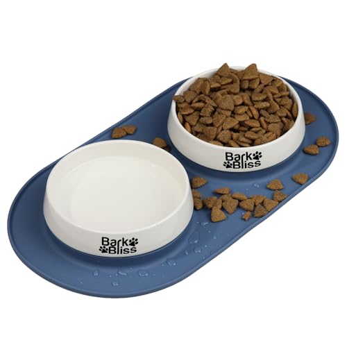 BarkBliss Keramik-Hundenapf – Wasser- und Futternapf-Set für kleine, mittelgroße und große Hunde – langlebige Keramik-Hundenäpfe für bequemes Füttern – mit rutschfester, auslaufsicherer Silikonmatte BarkBliss Keramik-Hundenapf – Wasser- und Futternapf-Set für kleine, mittelgroße und große Hunde – langlebige Keramik-Hundenäpfe für bequemes Füttern – mit rutschfester, auslaufsicherer Silikonmatte von BarkBliss