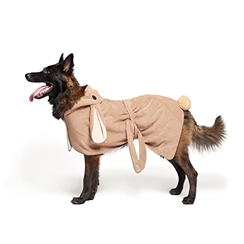 BarkBox Hundebademantel Handtuch - Leichter, super süßer schnell trocknender Bademantel für Hunde - Kaninchen (groß) von Barkbox