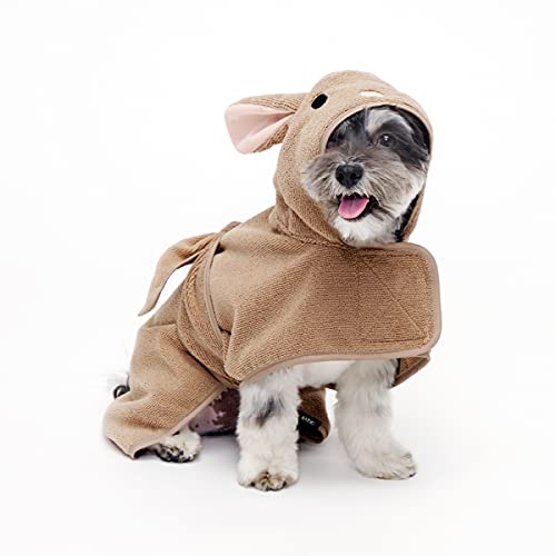 BarkBox Hundebademantel Handtuch - Leichter, super süßer schnell trocknender Bademantel für Hunde - Kaninchen (klein) von Barkbox
