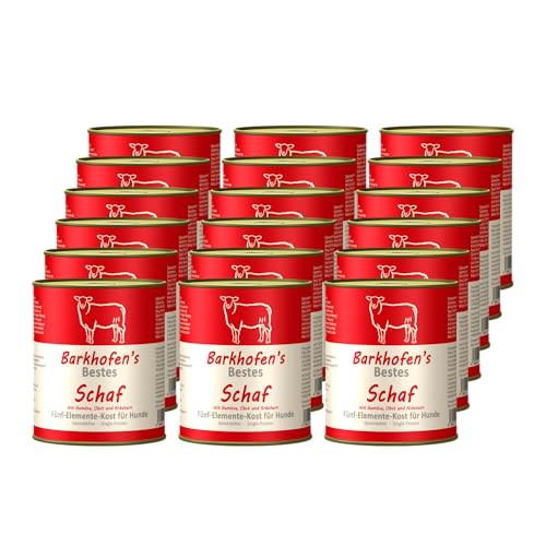 Barkhofen Tiernahrung Nassfutter für Ihren Hund 18x 800g – Hundefutter nass & getreidefrei mit Schaf – Hunde Futter in Dosen ohne Getreide von Barkhofen Tiernahrung Naturkost für Hunde und Katzen