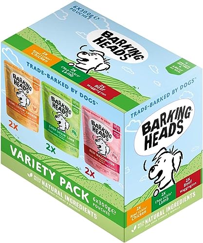 Barking Heads Fat Dog Slim Gemischtes Sortiment, Diät Hundefutter Nassfutter für Hunde aus Rind, Lamm und Huhn, Ohne Künstliche Aromen, Hundefutter Getreidefrei mit Vitaminen und Mineralien (6 x 300g) Barking Heads Fat Dog Slim Gemischtes Sortiment, Diät Hundefutter Nassfutter für Hunde aus Rind, Lamm und Huhn, Ohne Künstliche Aromen, Hundefutter Getreidefrei mit Vitaminen und Mineralien (6 x 300g) von Barking Heads