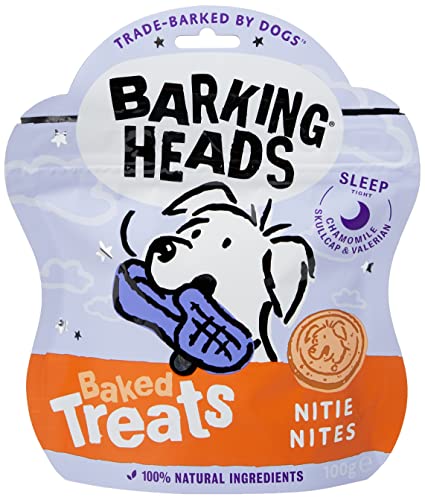 Barking Heads Hunde Leckerlis, Getreidefrei, Gute Nacht, mit Kamille und Baldrian 7 x 100g von Barking Heads