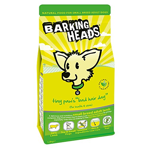 Barking Heads Hundefutter Trocken Getreidefrei, für kleine Rassen - Legendäres Lamm - 100% Natürlich, Grasgefüttertes Lamm, 1,5kg von Barking Heads