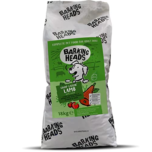 Barking Heads Hundefutter Trocken Getreidefrei - Legendäres Lamm - 100% Natürlich, Grasgefüttertes Lamm, ohne künstliche Geschmacksverstärker, für gesunde Gelenke, 18kg von Barking Heads