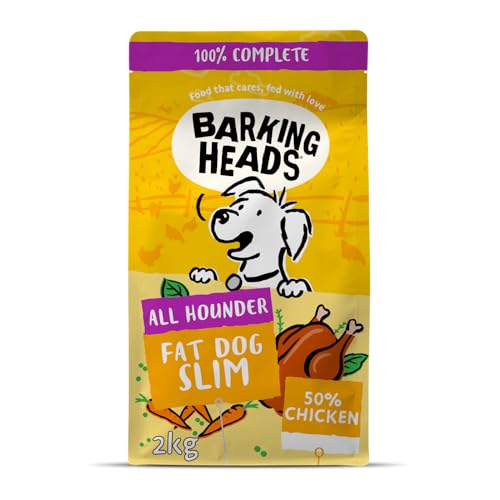 Barking Heads Low-Calorie Dry Dog Food - Fat Dog Slim - 100% Natural, Free-Run Chicken with No Artificial Flavours, Low Fat Recipe, Good for Joint Health, 2 kg von Barking Heads