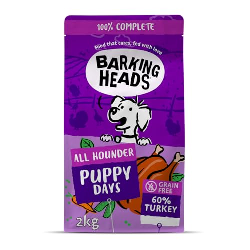 Barking Heads Puppy Days Trockenfutter für Welpen, 100% Natürliches Hundetrockenfutter mit Huhn und Lachs, Natürliche Tiernahrung für Welpen Aller Rassen, Hundefutter Getreidefrei, 2 kg von Barking Heads