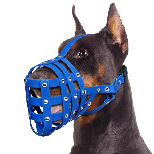 BARKLESS Dobermann Maulkorb, weicher Korbmaulkorb für große mittelgroße Hunde, um Beißen und Kauen zu verhindern, Atmungsaktiver Langnasenmundschutz für Deutsche Schäferhunde, viel Platz zum Hecheln BARKLESS Dobermann Maulkorb, weicher Korbmaulkorb für große mittelgroße Hunde, um Beißen und Kauen zu verhindern, Atmungsaktiver Langnasenmundschutz für Deutsche Schäferhunde, viel Platz zum Hecheln von Barkless