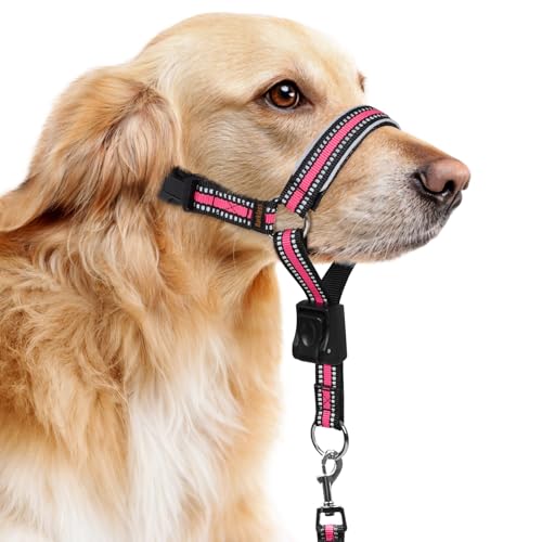 BARKLESS Maulkorb aus weichem Nylon für große und mittelgroße Hunde, 2-in-1, leichte Polsterung, Maulkorbschlaufe zum Trinken, Füttern, verstellbarer Mundschutz verhindert Schnitzen, Beißen, ideal zum von Barkless