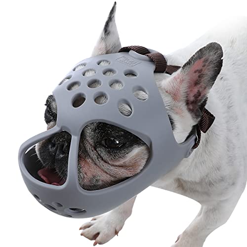 BARKLESS Maulkorb für Kurze Schnauze, weicher Frenchie-Maulkorb zum Beißen, Kauen, Lecken für Französische Bulldoggen, Boston Terrier, ideal für Flache und Aggressive Hunde, Fellpflege, BARKLESS Maulkorb für Kurze Schnauze, weicher Frenchie-Maulkorb zum Beißen, Kauen, Lecken für Französische Bulldoggen, Boston Terrier, ideal für Flache und Aggressive Hunde, Fellpflege, von Barkless