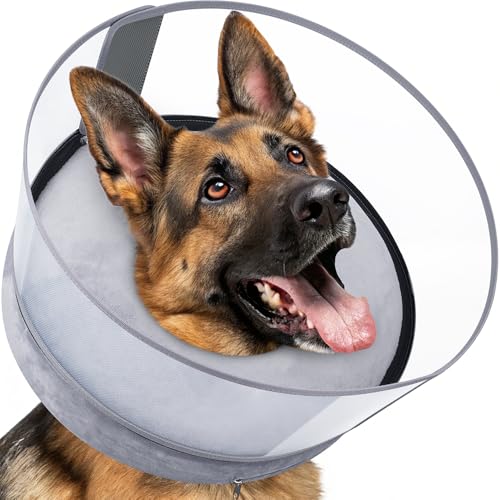 Schützender Hundekegel (Grau, XL) von Barkless
