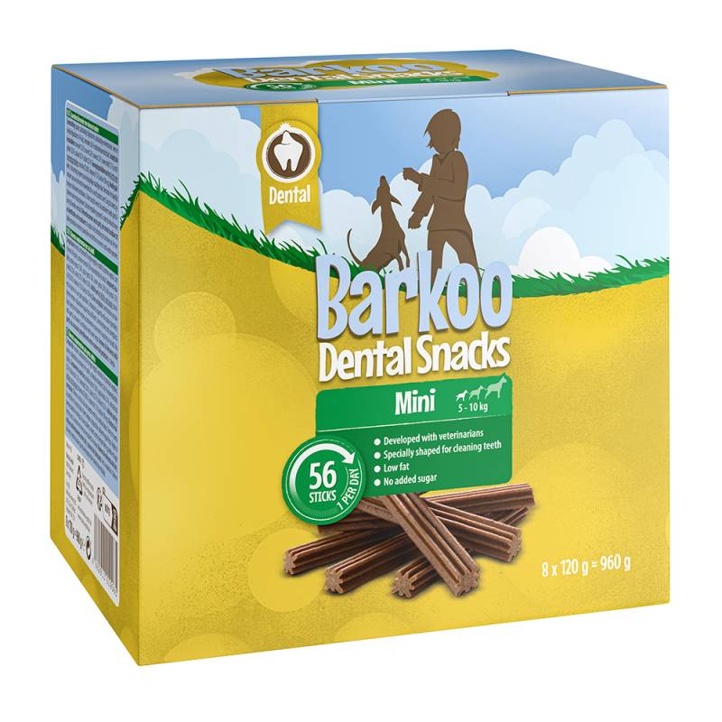 Sparpaket Barkoo Dental Snacks - für kleine Hunde 56 Stück (960 g) von Barkoo