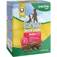 Sparpaket Barkoo Dental Snacks - GETREIFEDREIE Rezeptur - für mittelgroße Hunde 28 Stück (560 g) von Barkoo