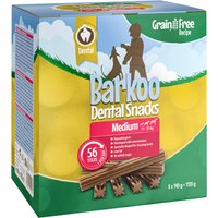 Sparpaket Barkoo Dental Snacks - GETREIFEDREIE Rezeptur - für mittelgroße Hunde 56 Stück (1120 g) von Barkoo