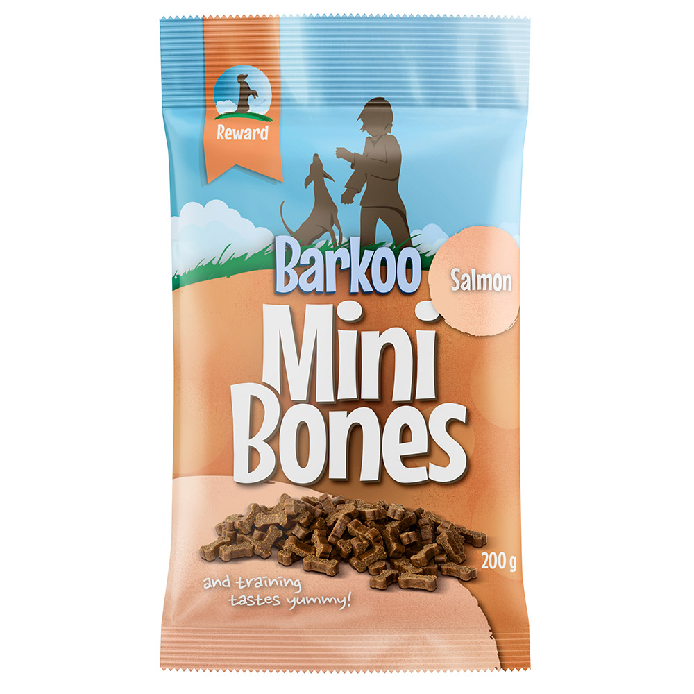 Sparpaket Barkoo Mini Bones (semi-moist)  - 4 x 200 g mit  Lachs von Barkoo
