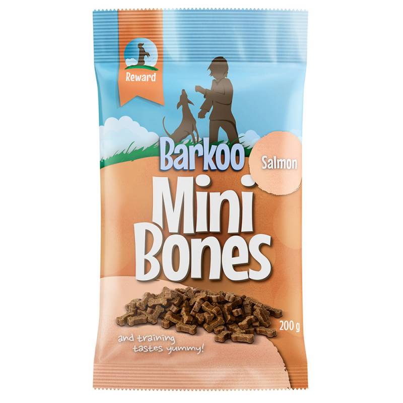 Sparpaket Barkoo Mini Bones (semi-moist)  - 8 x 200 g mit Lachs von Barkoo