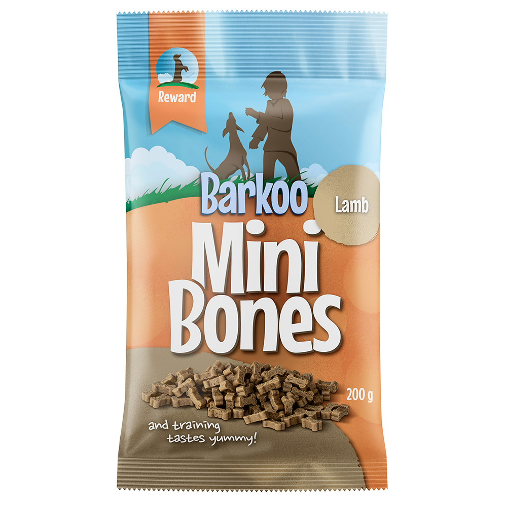Sparpaket Barkoo Mini Bones (semi-moist)  - 4 x 200 g mit Lamm von Barkoo