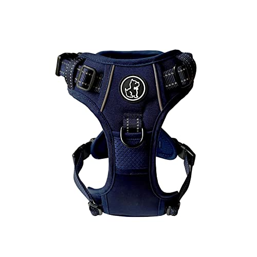 Barkridges® Premium-Hundegeschirr | verstellbare, leicht zu tragende Schnalle | kein Ziehen, kein Würgen | scheuerfrei | Sicherheits-Reflexstreifen | bequem für kleine, mittelgroße und große Hunde von Barkridges