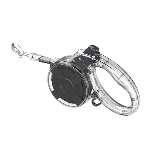 Einziehbare Hundeleine, 4 m, reflektierendes Nylonband, Einhandbremse & Verriegelung, transparenter ABS-Griff, starker Legierungsclip, für kleine und mittelgroße Hunde bis 20 kg, Schwarz Einziehbare Hundeleine, 4 m, reflektierendes Nylonband, Einhandbremse & Verriegelung, transparenter ABS-Griff, starker Legierungsclip, für kleine und mittelgroße Hunde bis 20 kg, Schwarz von Barky Club