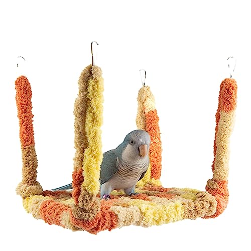 Vogel Plüsch-Sitzstange, Schaukel, für vier Jahreszeiten, warm, für Papageien, Wellensittiche, Sittiche, Nymphensittiche, Unzertrennliche von Barn Eleven