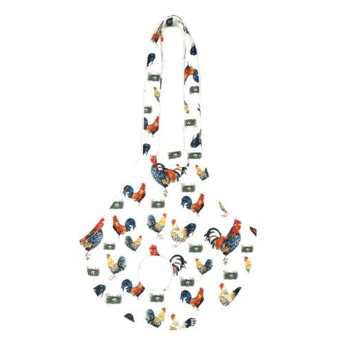 BaronHong Hühnerhaltertasche, Hühner-Medic-Tasche, Hühnerträger mit Griff, Hahn, Geflügel, Hühnertransport (weiß-blau, S) von BaronHong
