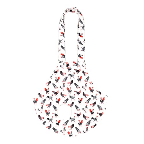 BaronHong Hühnerhaltertasche, Hühner-Medic-Tasche, Hühnerträger mit Griff, Hahn, Geflügel, Hühnertransport (weiß-schwarz, S) von BaronHong