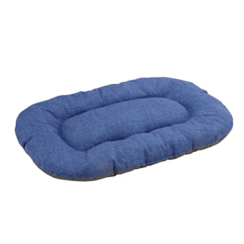 Baroni Home Hundekissen für mittelgroße Hunde oder Katzen, Hundebett gepolstert Hundematte, 47x70x8 cm - Doubleface, grau und blau, M von Baroni Home