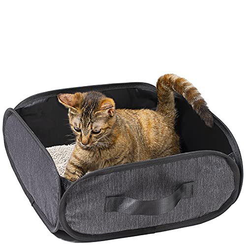 BarrPet (37,6 x 37,6 x 17,6 cm) zusammenklappbare, tragbare Katzentoilette für Reisen, leicht, auslaufsicher, robust, leicht, leicht zu reinigen von BarrPet