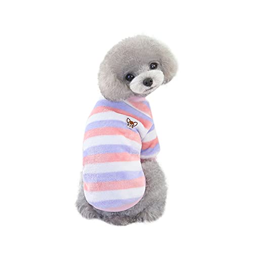 Barrageon Pet Winter Pajamas Dog Puppy Coats Flannel Jumpsuit Warm Small Cute Hoodies Jacket Soft (Pink-M) von Barrageon