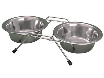 Doppelter Fressnapf 0,22l bequemer Napfständer Hundebar Chrom Doppelter Fressnapf 0,22l bequemer Napfständer Hundebar Chrom von Barry King