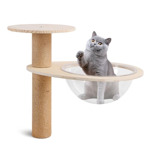 Bartuke Katzen Raumkapsel Katzenbett, 30CM Transparente Raumkapsel Clear Dome Weltraum Schlafnest für Kratzbaum, Bett, Turm, Wand-Möbel Bartuke Katzen Raumkapsel Katzenbett, 30CM Transparente Raumkapsel Clear Dome Weltraum Schlafnest für Kratzbaum, Bett, Turm, Wand-Möbel von Bartuke
