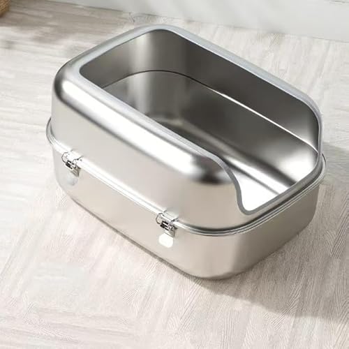 Bartuke Katzenklo Edelstahl XXL, 23.6" Lx15.7 Wx12 H Extra große halb eingeschlossen herausnehmbare Metall Katzentoilette mit Hohe Seitenwände, Schaufel, Nicht klebrig, einfache Reinigung Bartuke Katzenklo Edelstahl XXL, 23.6" Lx15.7 Wx12 H Extra große halb eingeschlossen herausnehmbare Metall Katzentoilette mit Hohe Seitenwände, Schaufel, Nicht klebrig, einfache Reinigung von Bartuke