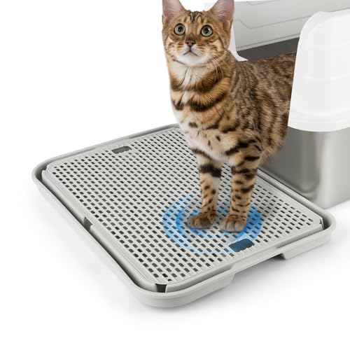 Bartuke Katzenstreu Rampe, Katzentreppe/Katzentoilettenrampe/Katzenfänger Litter Trapper mit Filterfunktion, leicht zu reinigen, Katzentoilettenstufe ideal für Kätzchen und ältere Katzen Bartuke Katzenstreu Rampe, Katzentreppe/Katzentoilettenrampe/Katzenfänger Litter Trapper mit Filterfunktion, leicht zu reinigen, Katzentoilettenstufe ideal für Kätzchen und ältere Katzen von Bartuke